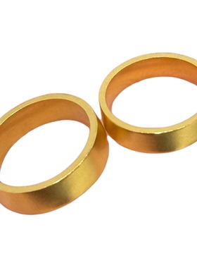 金包银素圈平底戒指情侣对戒指环