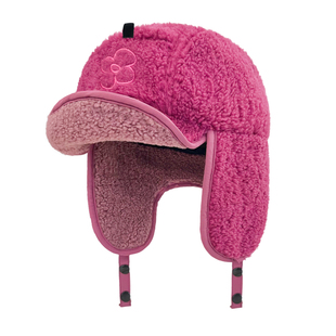 小花朵刺绣羊羔绒雷锋帽男女冬季保暖护耳飞行帽加厚防寒户外帽子