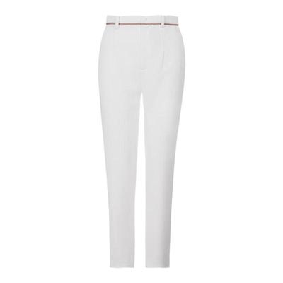 靓诺白色收腿裤LK14443A