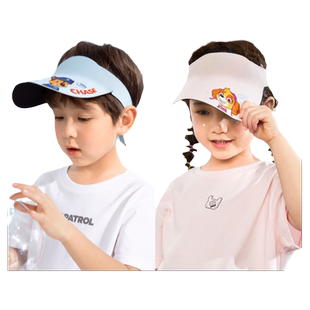 汪汪队儿童帽子夏季男童防晒帽太阳帽男宝空顶帽女童遮阳帽户外