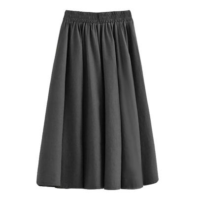 原创棉麻复古文艺休闲大摆半身裙
