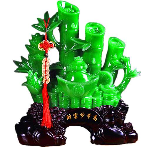 招财竹子摆件节节高落地客厅酒柜玄关办公室工艺装饰品送开业礼品