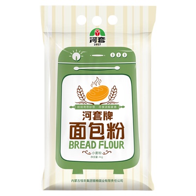 河套面包粉4kg高筋面粉