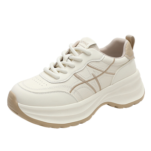 达芙妮白色老爹鞋女款2026新款夏季厚底增高休闲运动鞋百搭小白鞋