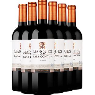 干露侯爵梅洛干红葡萄酒750ml*6智利原瓶进口红酒Concha y Toro