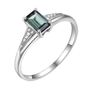 私意珠宝 天然彩宝绿碧玺戒指18k金镶钻石首饰彩色宝石定制女戒