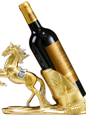 马到成功节节高升红酒架摆件