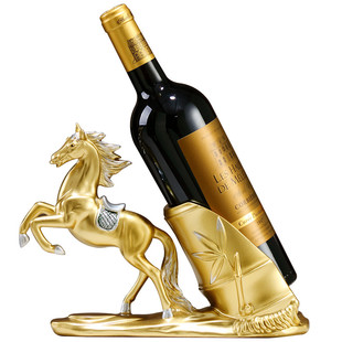 马到成功节节高升红酒架摆件高档轻奢客厅酒柜装饰马摆件乔迁新居