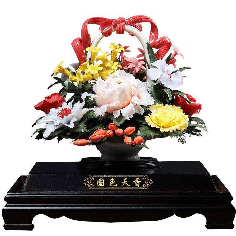 非遗技艺德化手捏花花篮