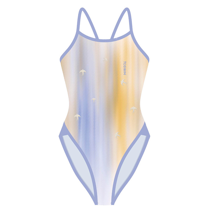 TOSWIM泳衣女无胸垫高开叉竞速泳装游泳馆专用2026新款【小氢皮】