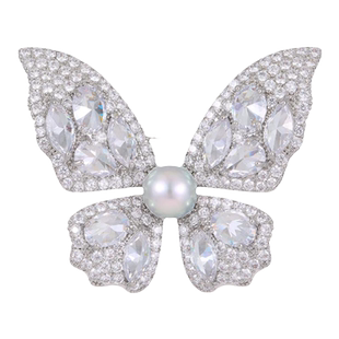 【紫罗兰正版】海蝶胸针高档海水珍珠精致胸花新款别针生日礼物