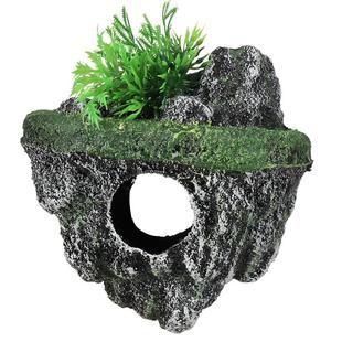 鱼缸造景悬浮石漂浮摆件仿真装饰浮石生态布景假山造景石躲避洞屋