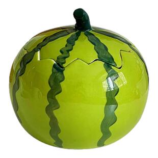 可爱西瓜碗家用2025新款高颜值带盖陶瓷泡面碗餐具特别好看的饭碗