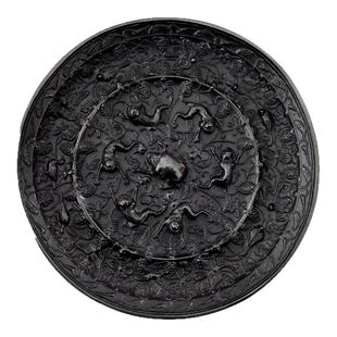 仿古青铜器唐代铜镜海兽葡萄镜海马瑞兽青铜镜家居办公工艺品摆件