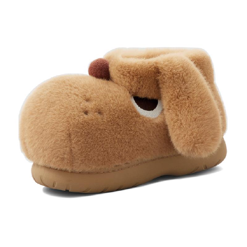chikoku可爱小狗棉鞋女冬季居家防滑棉拖包跟保暖情侣毛绒棉靴男