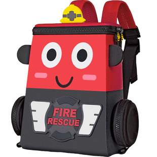 wheelybaby书包儿童幼儿园汽车背包3-6岁警车男童女超轻大容量学生书包消防车2025年新款