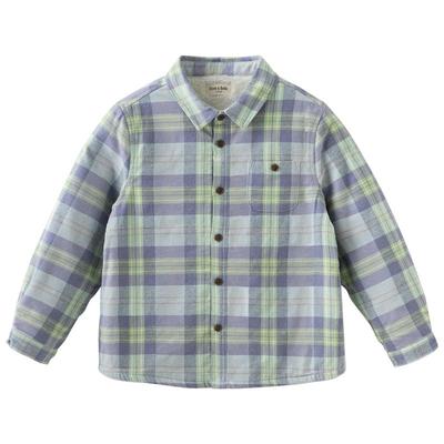 戴维贝拉男童格子衬衫加绒衬衣