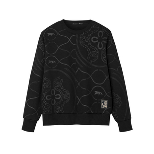 HLA/海澜之家马年贺岁新年战袍卫衣2026新款满印五明治柔软上衣男