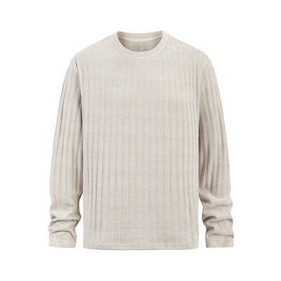 MRCYC韩版宽松纯色圆领长袖T恤