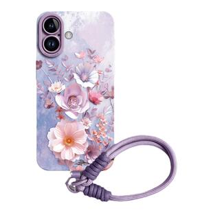 花朵适用苹果16手机壳ipone16promax新款16pro套端的15pro腕链15挂绳13女14防摔12硅胶11镜头全包小众2024外