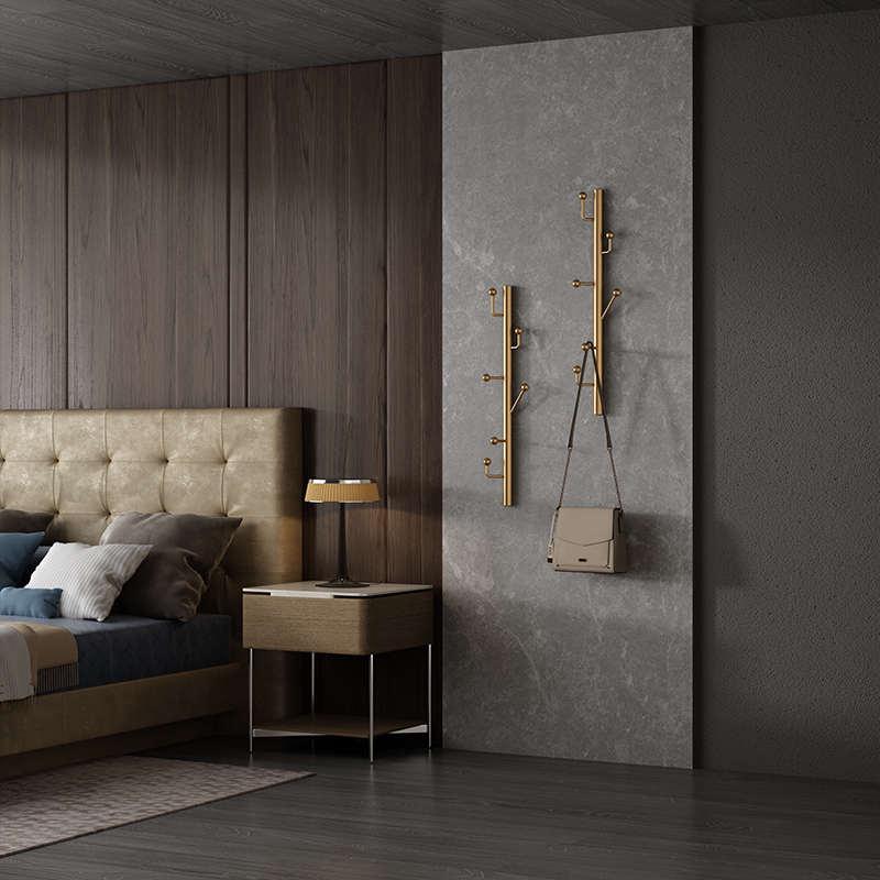 意式轻奢玄关衣帽架进门挂衣架卧室墙面衣服架客厅衣架墙上置物架