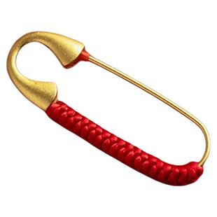 桃木别针宝宝孕妇外出门惊吓桃核挂件黑狗牙齿红绳婴儿防别针