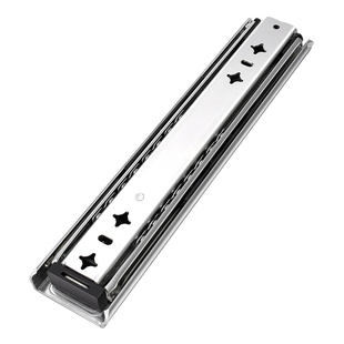 加厚53宽重型滑轨工业承重导轨带自锁房车柜抽屉轨道加长三节滑道