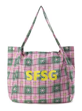 SFSG x 格纹包系列格纹太阳LOGO单肩包通勤礼物新品挂件