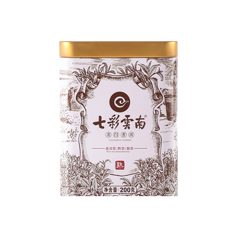七彩云南金奖特级普洱茶熟茶散茶