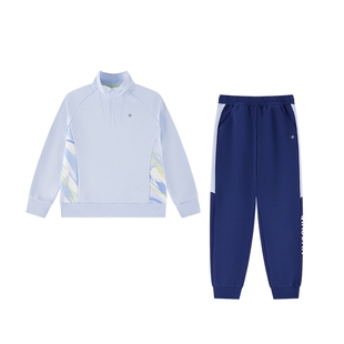 乔丹童装女童套装2025秋季新款儿童长袖卫衣裤子两件套立领拉链衫