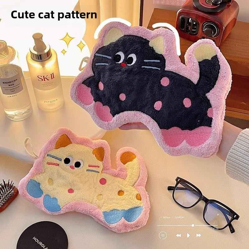 可爱擦手巾挂式毛巾吸水加厚不臭卫生间卡通擦手帕厨房不掉毛抹布