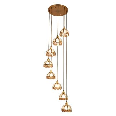 现货全铜美式复式楼吊灯免费试用