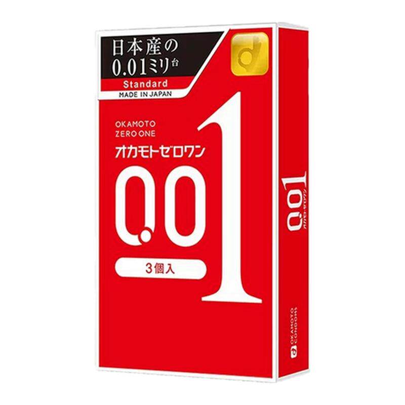 冈本001避孕套3只成人情趣用品日本进口颗粒润滑超薄延时套安全套
