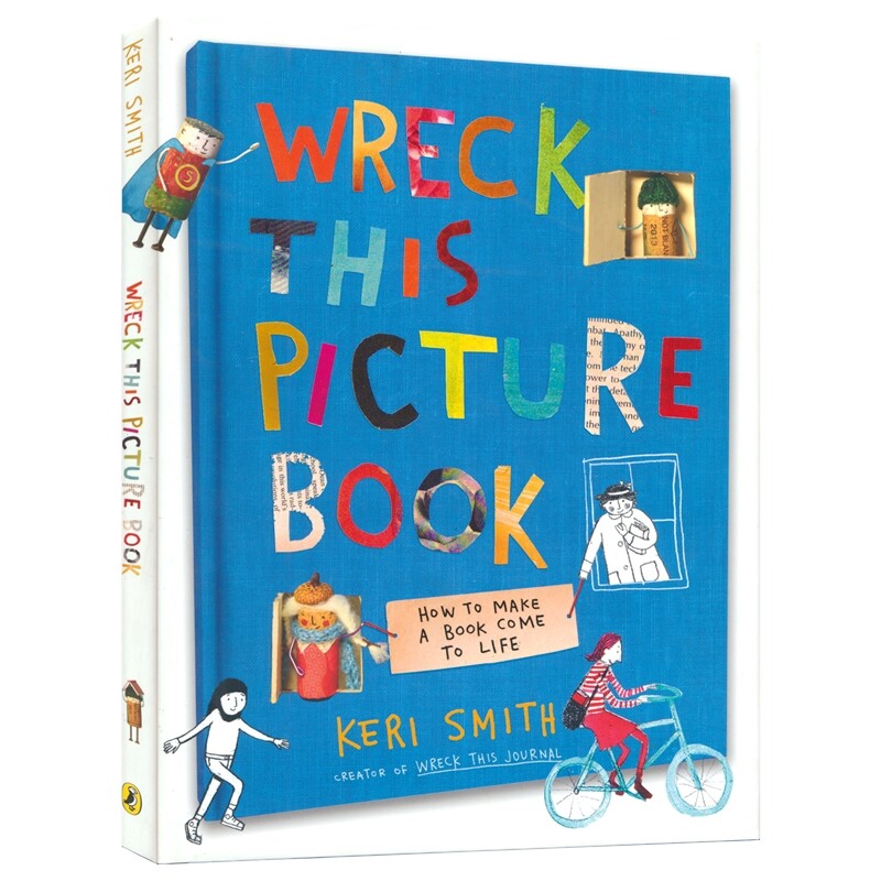 Wreck This Picture Book 做了这本书 趣味绘本 创意艺术 拼贴画 精装 蓝思阅读指数540L 亲子读物 英语早教 英文原版进口儿童图书