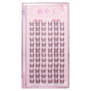 鱼小丫假睫毛自然仿真纯欲小猫耳仙子毛新手女单簇素颜新手分段式