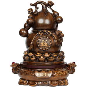 招财风水福禄有余葫芦摆件家居客厅装饰品酒柜吉祥物工艺品摆设