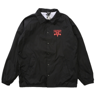 玩艺thrasher火焰教练夹克款潮