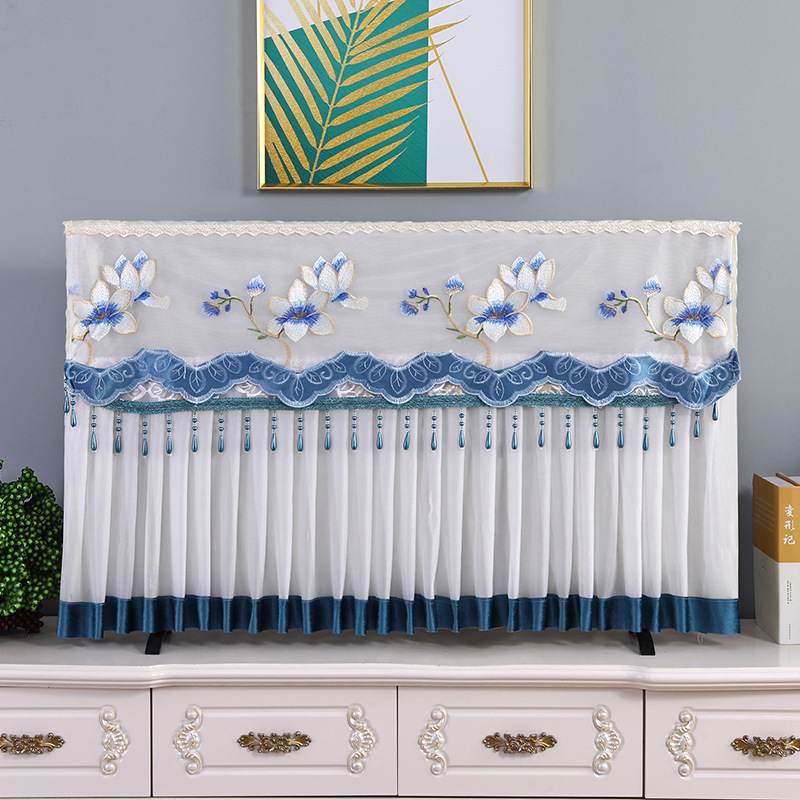 新款挂式曲面液晶电视机包全电视防尘罩台式套电视防尘盖罩布中式