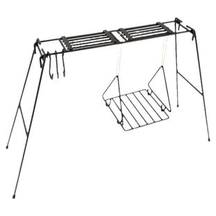 牧高笛户外露营铸铁加厚耐用可折叠便携多功能烧烤架子篝火焚火架