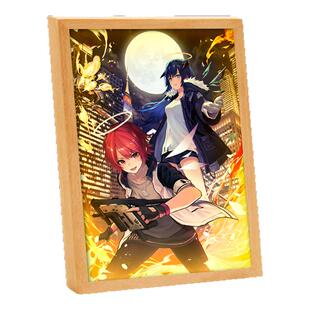 明日方舟能天使周边镜子灯光画卧室床头音响小夜灯电竞房礼物摆件