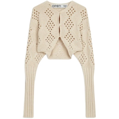 无袖毛衣镂空设计感针织衫