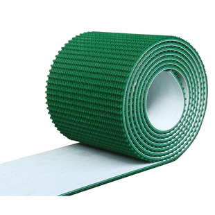 PVC绿色草坪花纹加导条防滑爬坡轻型输送带传送带工业流水线皮带