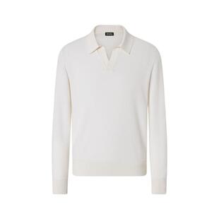 【麦叔同款】ZEGNA杰尼亚男装春季山羊绒及桑蚕丝材质 Polo 衫