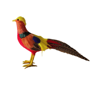 仿真红腹锦鸡摆件场景装饰摄影道具越南斗鸡藏雪鸡模型工艺品假鸟