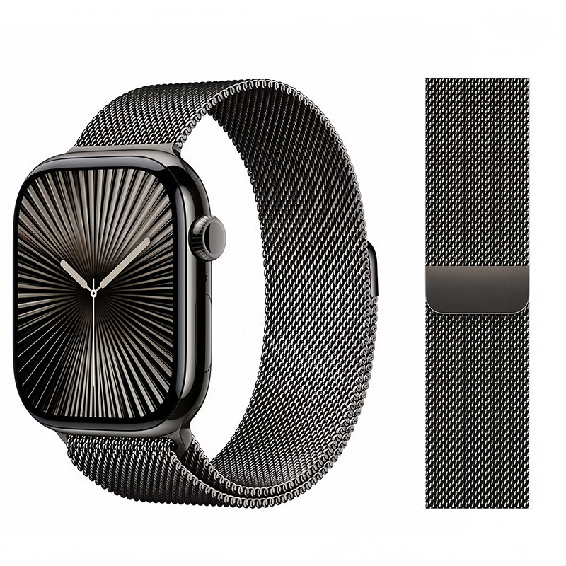 适用apple watch11/10表带iwatch9/87/6/5/4/3代se/s5/s4不锈钢s10金属苹果s7磁