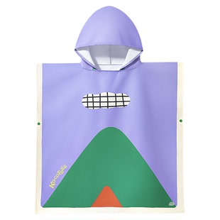 KK树儿童浴巾游泳专用浴袍宝宝海边防晒沙滩巾男女童斗篷玩水毛巾