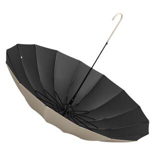 日系长柄自动雨伞女ins男大号16骨结实抗风暴晴雨两用伞定制logo