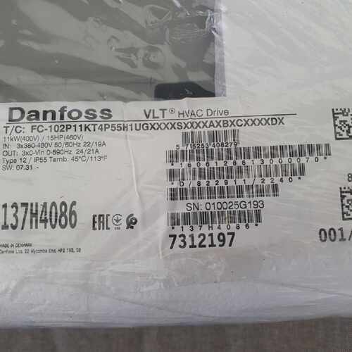 DANFOSS 137H4086 FC-102P11KT4P55H1UGXXXXXXSXXXXAXBXCXXXXDX S