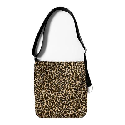 复古帆布包ulzzang豹纹印花单肩