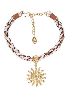 【自营】VITARING项链女太阳花吊坠锁骨链编制小众设计欧美风首饰